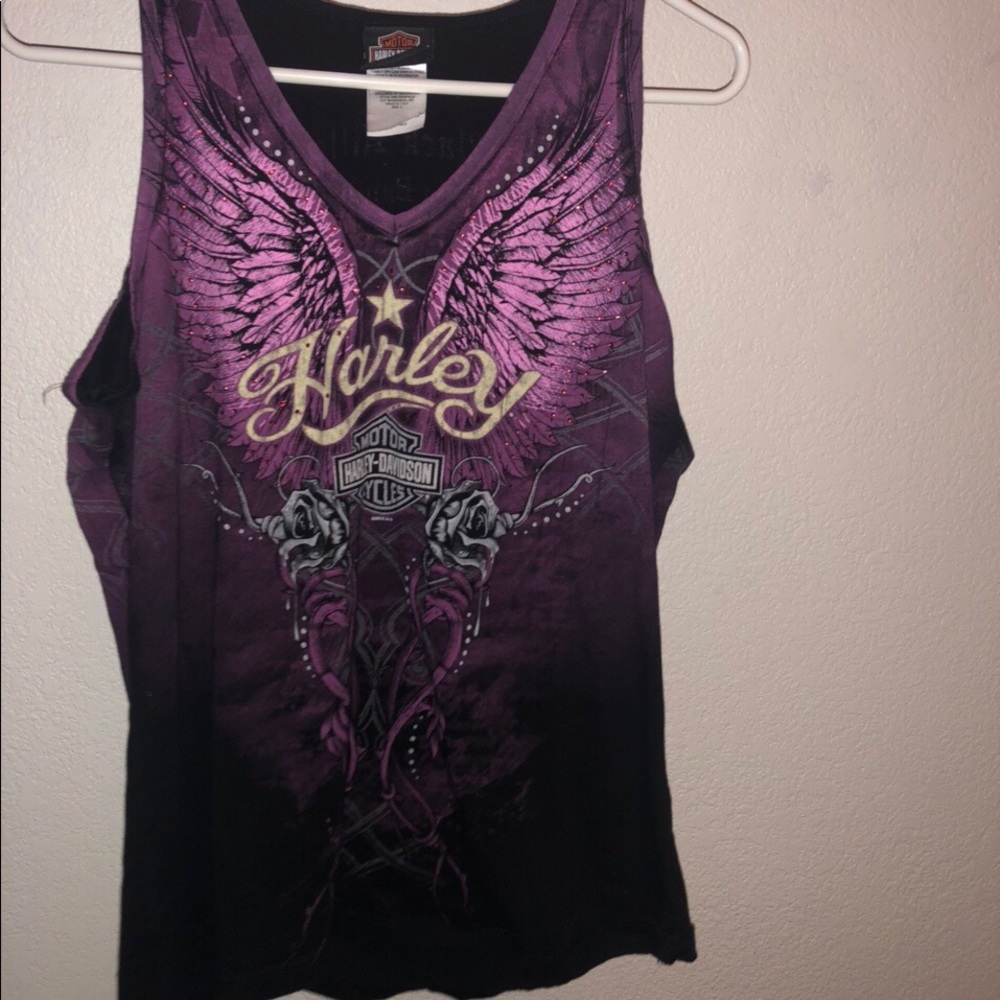 L purple vintage Harley Davidson
